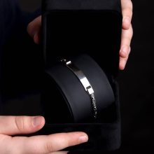 دستبند نقره مردانه کد BR01007