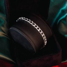 دستبند نقره مردانه کد BR01008