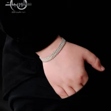 دستبند نقره مردانه کد BR01032