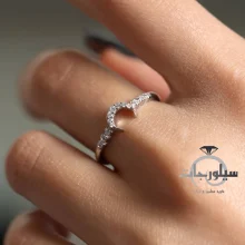 انگشتر نقره زنانه طرح ماه
