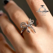 انگشتر نقره زنانه طرح پاپیون