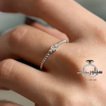 انگشتر حلقه نقره زنانه میکرو نگینی