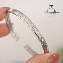 دستبند النگویی نقره زنانه کد BR01030