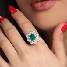 انگشتر نقره نگینی کد RG01010