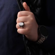 انگشتر نقره مردانه کد RG01036