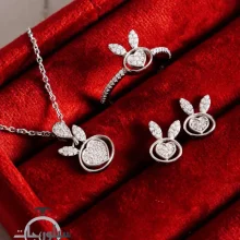 نیم ست نقره زنانه کد WS01037