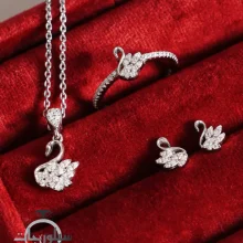 نیم ست نقره زنانه کد WS01038