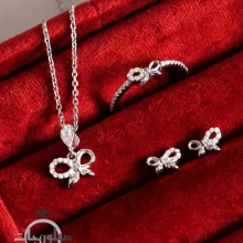نیم ست نقره زنانه کد WS01039