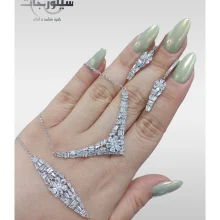 ست نقره زنانه کد WS01045